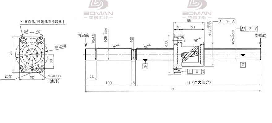 KURODA GG2510DS-BALR-1020A 黑田精工丝杆规格说明