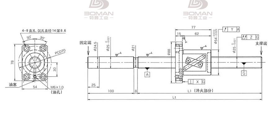 KURODA GG2525AS-BALR-1020A 日本黑田精工丝杠钢珠安装方法