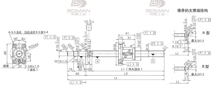 KURODA GP1504DS-BALR-0600B-C3F hcnc黑田精工丝杠代理