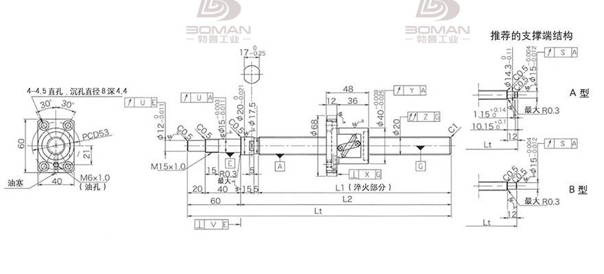 KURODA GP2005DS-BALR-0605B-C3F 江苏黑田滚珠丝杠维修费用